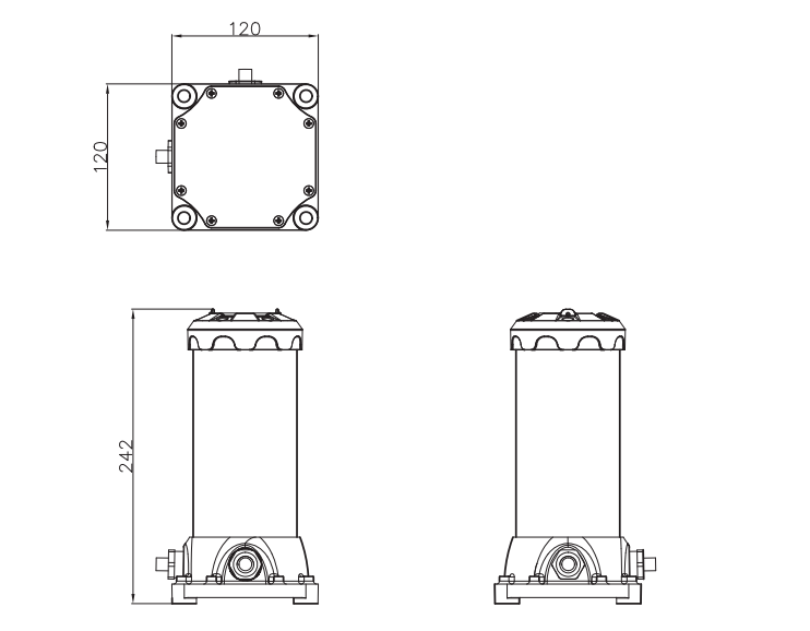 航行信號(hào)燈（雙層）尺寸圖