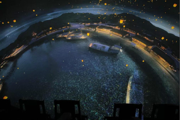 虹橋球幕影院:觀眾“穿過虹橋,球幕的影片將會轉(zhuǎn)為夜景